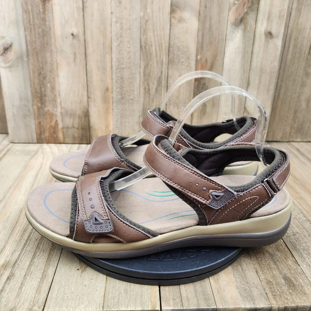 Orthofeet Malibu Orthopedic Sandals Womens size 11 D Wide Brown Leather